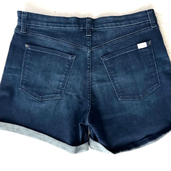 Jen 7 By 7 For All Mankind Blue Denim Zippered Pocketed Rolled-cuff High Size 12 - Picture 9 of 10